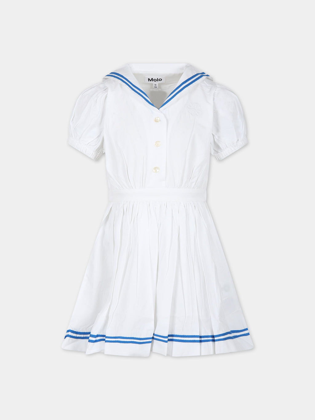 Robe blanche pour fille avec broderie